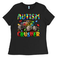 Black autism crusher Ladies Tee - LillyAllenDesigns