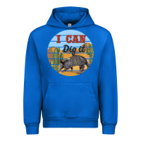 Cobalt i can dig it armadillo Urban Hoodie - BarkalooDesign