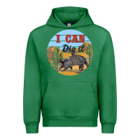 Emerald i can dig it armadillo Urban Hoodie - BarkalooDesign