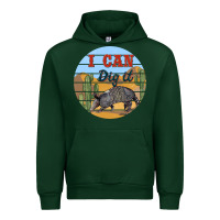 Forest Green i can dig it armadillo Urban Hoodie - BarkalooDesign