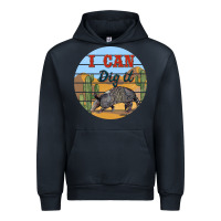 Navy i can dig it armadillo Urban Hoodie - BarkalooDesign