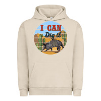 Pigment French Oak i can dig it armadillo Urban Hoodie - BarkalooDesign