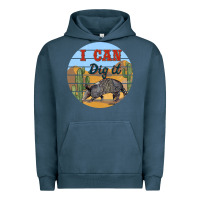 Pigment Midnight Navy i can dig it armadillo Urban Hoodie - BarkalooDesign