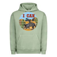 Pigment Oil Green i can dig it armadillo Urban Hoodie - BarkalooDesign