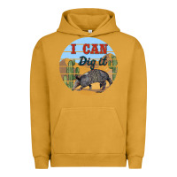Pigment Peanut Butter i can dig it armadillo Urban Hoodie - BarkalooDesign