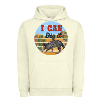 Pigment Pistachio i can dig it armadillo Urban Hoodie - BarkalooDesign