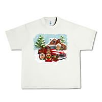 Pistachio Christmas gnomes with red truck Urban Heavy Tee - NancyCooperArtShop