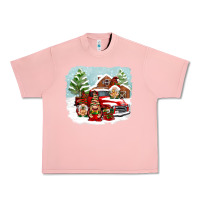 Salmon Christmas gnomes with red truck Urban Heavy Tee - NancyCooperArtShop