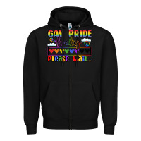 Black gay pride loading please wait Zipper Hoodie - LillyAllenDesigns