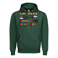 Sports Green gay pride loading please wait Zipper Hoodie - LillyAllenDesigns