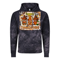 Cloud Black Happy Thanksgiving gnomes Vintage Hoodie - NancyCooperArtShop