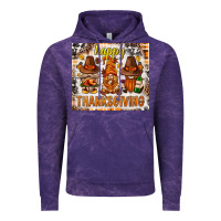 Cloud Purple Happy Thanksgiving gnomes Vintage Hoodie - NancyCooperArtShop