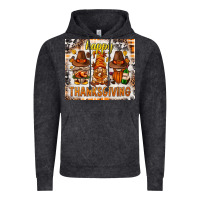 Vintage Black Happy Thanksgiving gnomes Vintage Hoodie - NancyCooperArtShop