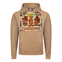 Vintage Coffee Happy Thanksgiving gnomes Vintage Hoodie - NancyCooperArtShop