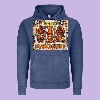 Happy Thanksgiving Gnomes Vintage Hoodie Designed By Nancycooperartshop