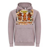 Vintage Zinc Happy Thanksgiving gnomes Vintage Hoodie - NancyCooperArtShop
