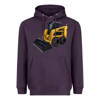 Plum Skid Steer Loader Heavyweight Hoodie - LillyAllenDesigns