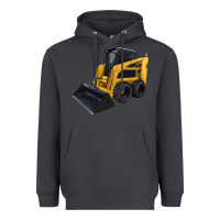 Smoke Skid Steer Loader Heavyweight Hoodie - LillyAllenDesigns