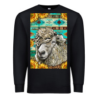 Black Western Lincoln Sheep Premium Sweatshirt - LillyAllenDesigns