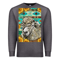 Charcoal Heather Western Lincoln Sheep Premium Sweatshirt - LillyAllenDesigns