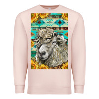 Pale Pink Western Lincoln Sheep Premium Sweatshirt - LillyAllenDesigns