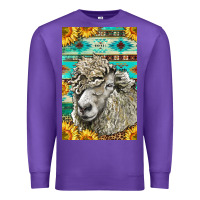 Purple Western Lincoln Sheep Premium Sweatshirt - LillyAllenDesigns