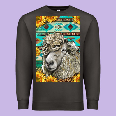 Western Lincoln Sheep Premium Sweatshirt Designed By Lillyallendesigns