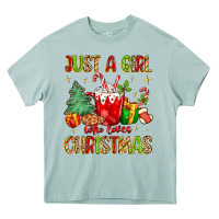 Just A Girl Who Loves Christmas Heavy Core Tee | Teevron