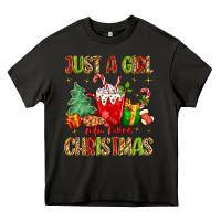 Asphalt just a girl who loves christmas Heavy Core Tee - MaliasSmallBusiness
