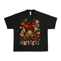 Black santa's favorite waitress messy bun Urban Heavy Tee - texasbilliewilder