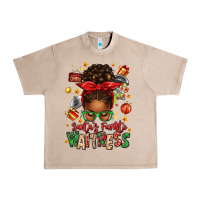 French Oak santa's favorite waitress messy bun Urban Heavy Tee - texasbilliewilder