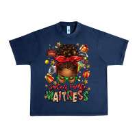 Navy santa's favorite waitress messy bun Urban Heavy Tee - texasbilliewilder