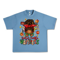 Pebble Blue santa's favorite waitress messy bun Urban Heavy Tee - texasbilliewilder
