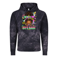 Cloud Black 80's babe afro messy bun Vintage Hoodie - texasbilliewilder