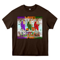 Chocolate Brown san judas happy  hallothanksmas Heavy Core Tee - JahusDesignShop