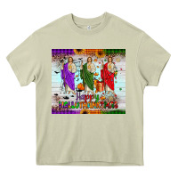 San Judas Happy  Hallothanksmas Heavy Core Tee | Teevron