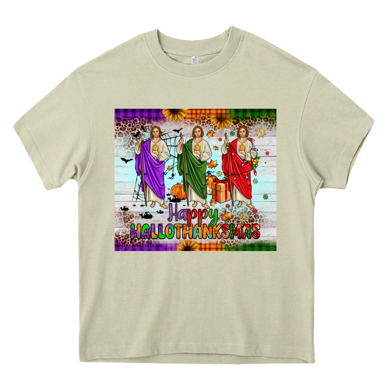 San Judas Happy  Hallothanksmas Heavy Core Tee by JahusDesignShop | Teevron