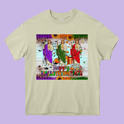 San Judas Happy  Hallothanksmas Heavy Core Tee Designed By Jahusdesignshop