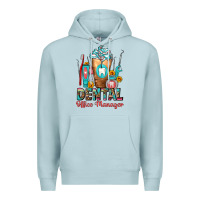 Blue Mist dental office manager cold drink frappe Premium Hoodie - FaDigitalArtStudio