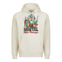 Oatmeal Heather dental office manager cold drink frappe Premium Hoodie - FaDigitalArtStudio