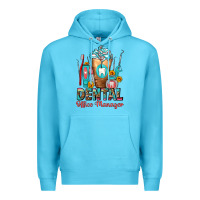Ocean Blue dental office manager cold drink frappe Premium Hoodie - FaDigitalArtStudio