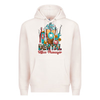 Pale Pink dental office manager cold drink frappe Premium Hoodie - FaDigitalArtStudio
