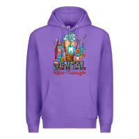 Purple dental office manager cold drink frappe Premium Hoodie - FaDigitalArtStudio