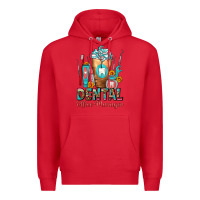 Red dental office manager cold drink frappe Premium Hoodie - FaDigitalArtStudio