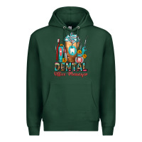 Sports Green dental office manager cold drink frappe Premium Hoodie - FaDigitalArtStudio