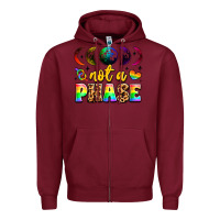 Burgundy not a phase pride moon Zipper Hoodie - LillyAllenDesigns
