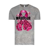 Cloud Rock Warrior Breast Cancer with boxing gloves Vintage Tee - NancyCooperArtShop
