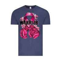 Vintage Denim Warrior Breast Cancer with boxing gloves Vintage Tee - NancyCooperArtShop