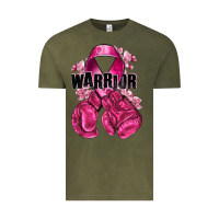 Vintage Olive Warrior Breast Cancer with boxing gloves Vintage Tee - NancyCooperArtShop