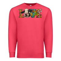Cardinal Western Love Holstein Cow Premium Sweatshirt - LillyAllenDesigns